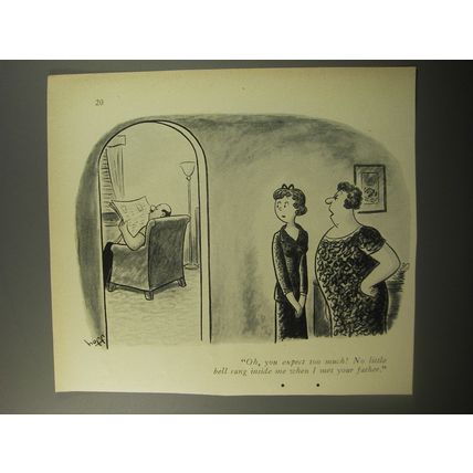 1950 Cartoon by Syd Hoff - Oh, you expect too much! No little bell rang
