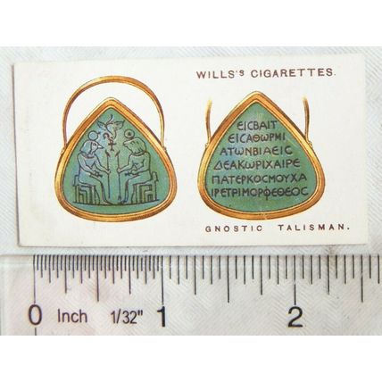 1923 Wills Lucky Charms No. 38 Gnostic Talisman