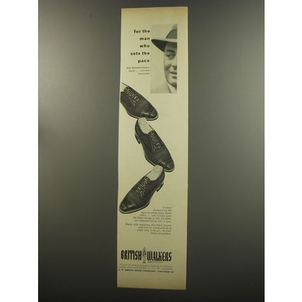 1953 British Walkers Shoes Advertisement - For the man who sets the pace