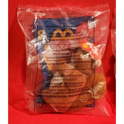 VINTAGE MCDONALD'S HAPPY MEAL TOYS TY BEANIE STRUT THE ROOSTER NUTS THE SQUIRREL