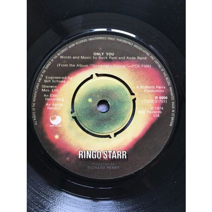 RINGO STARR - ONLY YOU (UK 1974 7" VINYL SINGLE)