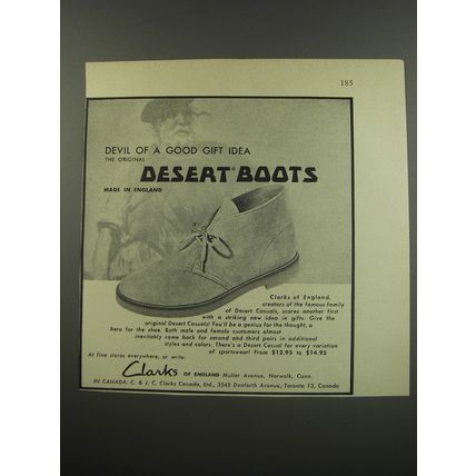 1955 Clarks Desert Boots Advertisement - Devil of a good idea