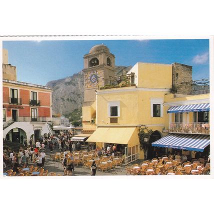 Capri Plazzetta Italy Postcard unused VGC