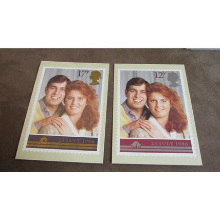 1986 GB Cover PHQ Postcards - Sarah Ferguson & Andrew Royal Wedding - Fancy CNL