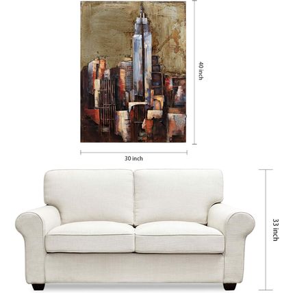 Empire Art Direct "The Empire State Building" Mixed Media Wall Art-40 x 30x 2.8"