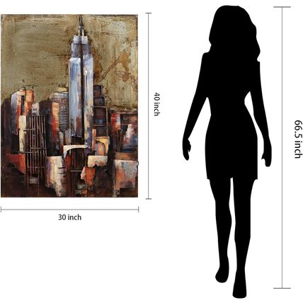 Empire Art Direct "The Empire State Building" Mixed Media Wall Art-40 x 30x 2.8"