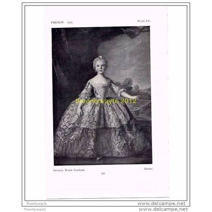 INFANTA MARIE ISABELLA, NATTIER, FRENCH, c1751, BOOK ILLUSTRATION