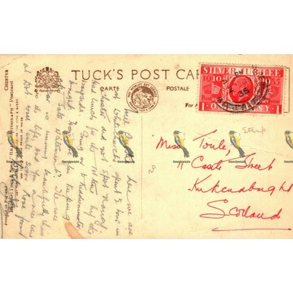 Foregate Street, Chester, Cheshire, Jubilee Stamp, Tuck's RP Postcard, 1935