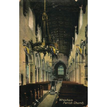 Wrexham Parish Church, Denbigh, RB Postcard, 1900s