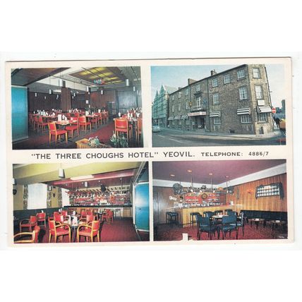 The Three Choughs Hotel Hendford Yeovil Postcard Somerset