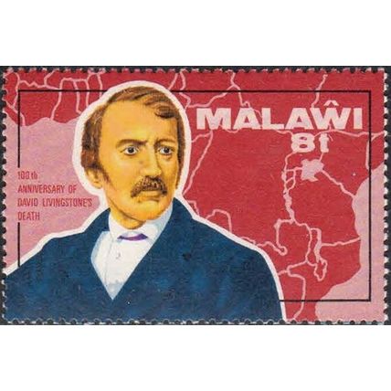 Malawi QEII 1973 Death 100th Livingstone Map 8t Unmounted Mint MNH SG 436 Stamp