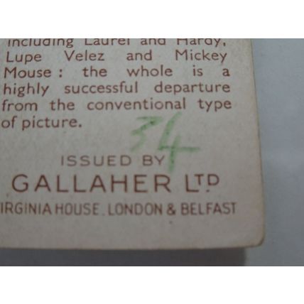 1935 Gallaher Shots From Famous Films Card # 34 of 48 Hollywood Party Poor (1)