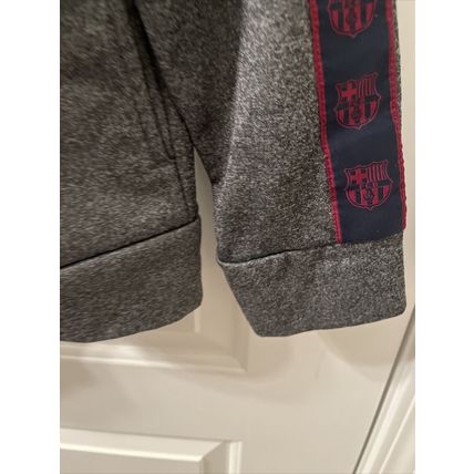 FCB Barcelona Youth Kid Boys Athletic Full Zip Track Jacket Slim Fit Size XL