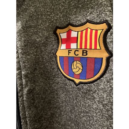 FCB Barcelona Youth Kid Boys Athletic Full Zip Track Jacket Slim Fit Size XL