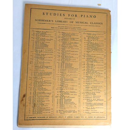 Schirmer's Library Vol 314 Loeschhorn Studies For The Piano Op.66 Book II