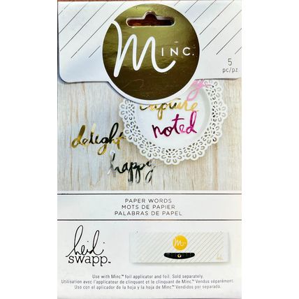 Paper Words 5 Pieces Minc heidi swapp American Crafts NEW #200