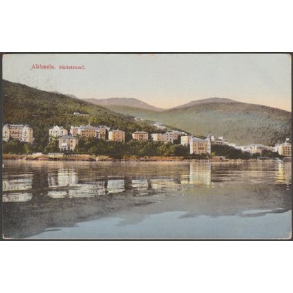 Südstrand, Abbazia, 1916 - AK - Militarzensur