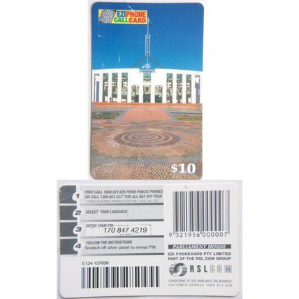 Australia Phone Card - Parliament House