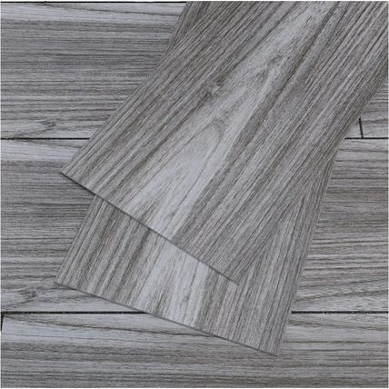 36 Pcs Grey Wood Effect Floor Self Adhesive Vinyl Tiles 90cm x 15cm Waterproof