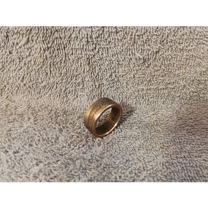 1992 Kennedy Half Dollars size 10 coin ring handmade mixed metals (B)
