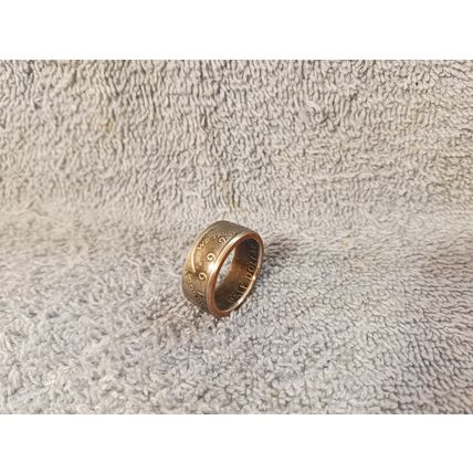 1992 Kennedy Half Dollars size 10 coin ring handmade mixed metals (B)