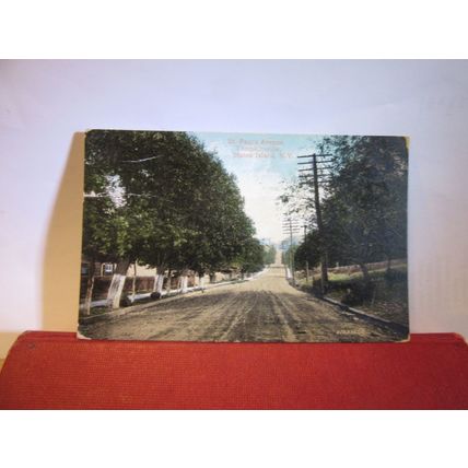 AVENUE, TOMPKINSVILLE, STATEN ISLAND, NEW YORK used antique postcard 1907 pm =