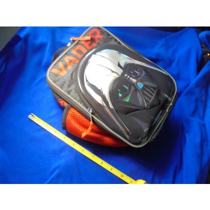 STAR WARS 3-D DARTH VADER Insulated Lunch Bag with Mesh Water Bottle Pocket!!