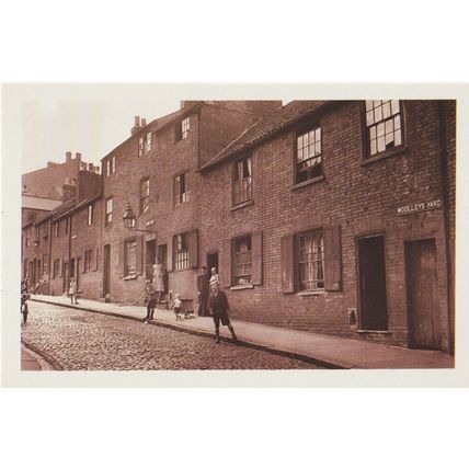 Postcard Woolleys Yard Nottingham 1933 1930's Depression Back Street - Nostalgia