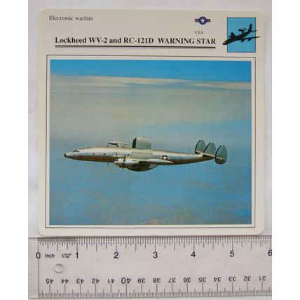 L/heed WV2+RC121D Warning Star - USA - Electronic Warfare - Collectors Club Card
