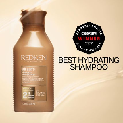 Redken All Soft Shampoo for Dry Hair - Provides Intense Softness and Shine, with