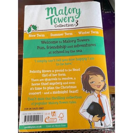 Three Malory Towers Books: New, Summer, & Winter Terms -Pamela Cox (Enid Blyton)