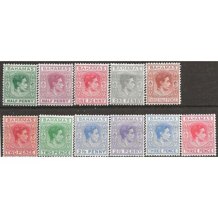 Bahamas 1938-52 Set to 10d Mounted Mint