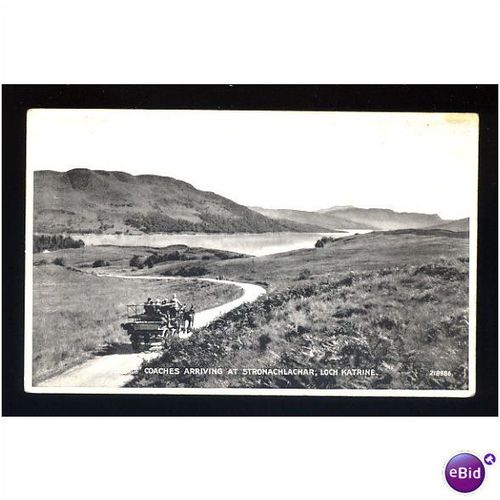 Stirlingshire STRONACHLACHAR Coaches Postcard by Valentine (218986)