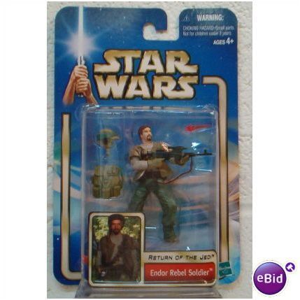 STAR WARS ' SAGA COLLECTION ' ENDOR REBEL SOLDIER bearded figure (blue carded)