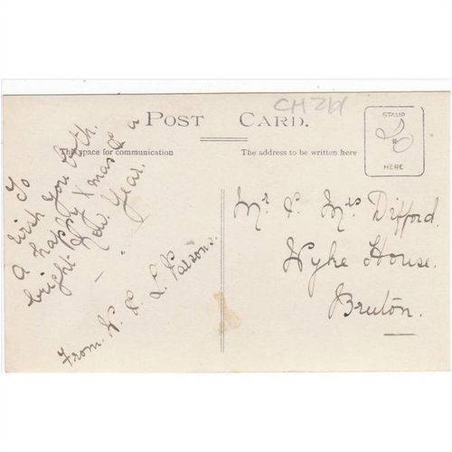 Very Young Girl StandingBy A Table Postcard (CH261)