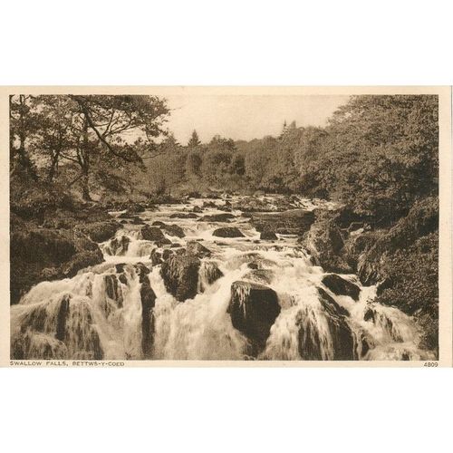 Vintage Photochrom Co Ltd PC - Swallow Falls, Betws-y-Coed, N. Wales - 4809
