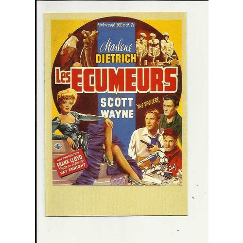 THE SPOILERS Marlene Dietrich, John Wayne Poster Art Postcard by Zreik (25)