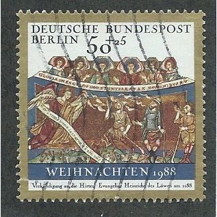 BERLIN -1988 50pf+ 25 'CHRISTMAS' FINE USED (EBID44-910)