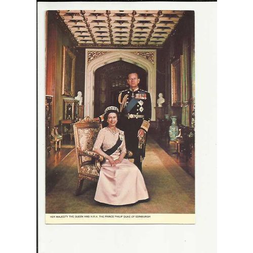 Royalty THE QUEEN & PRINCE PHILIP Postcard by Colourmaster (PLX9951)
