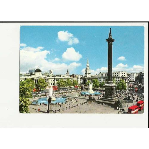 LONDON Trafalgar Square Early Hinde Ektachrome Postcard (2L 4)