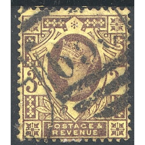 GB 1887 - SG202 - 3d purple on yellow - used