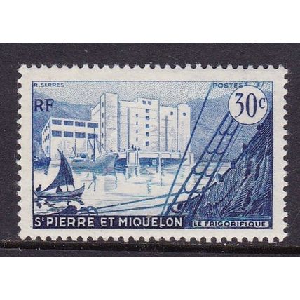 FRENCH SAINT-PIERRE ET MIQUELON 1955 30c VALUE MINT SG399