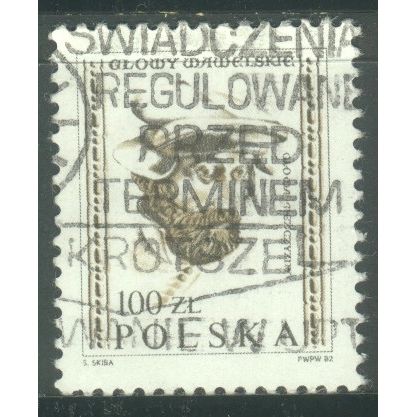 Poland 1982 - 100z black/brown - Glowy Wawelskie - Wawel Head - used