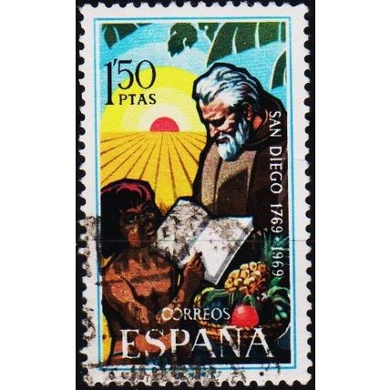 Spain. 1969 1p50 S.G.1990 Used