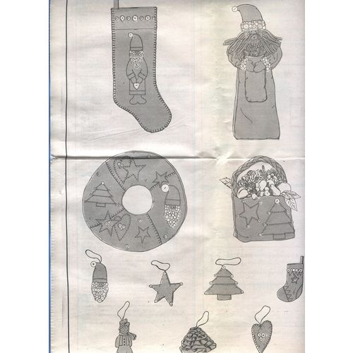 McCalls 8328/821 P322 Sewing Pattern Christmas Decorations Ornaments Used