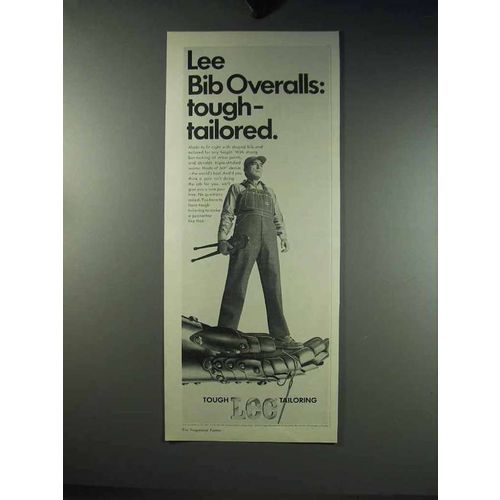 1969 Lee Bib Overalls Ad - Tough Tailored