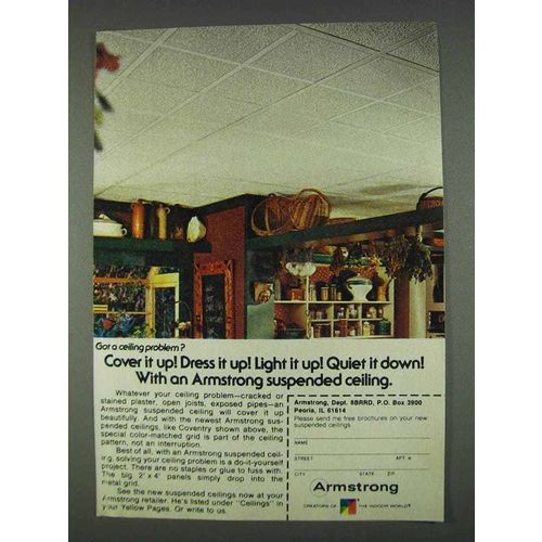1978 Armstrong Suspended Ceiling Ad - Cover It Up!