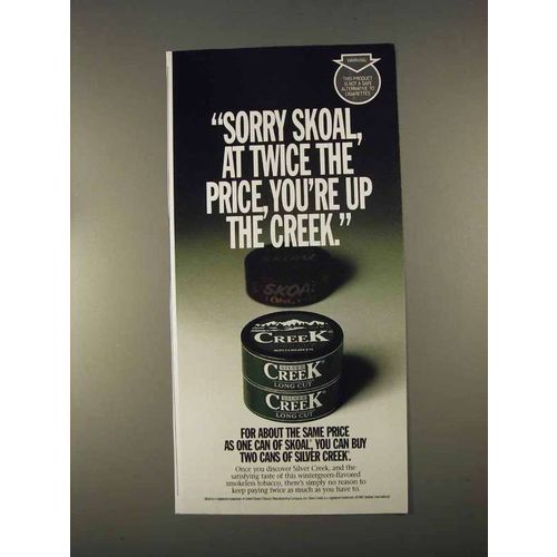 1996 Silver Creek Tobacco Ad - Sorry Skoal!
