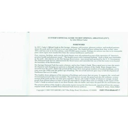 Cutter's Official Guide to Hot Springs, AR: reprint..1 to >29 lots of 10 copies