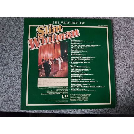 Slim Whitman ‎– The Very Best Of Slim Whitman (UAS 29898) 1975 (LP)